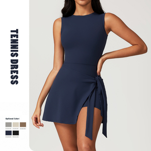 Nuevo diseño profesional de color sólido vestido de tenis faldas de bádminton suaves ropa atlética para damas - Product Image 2