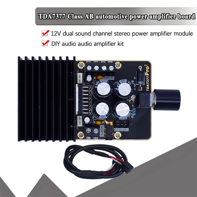 Official High quality TDA7377 30W + 30W DC9-18V Stereo class AB Digital power hifi Amplifier Audio Board for 4-8 ohm Speaker