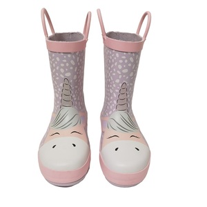 Hot <strong>Sale</strong> Waterproof Cute unicorn Rubber <strong>Wellington</strong> <strong>Boots</strong> for Children - Product Image 3