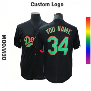 NOUVEAU <span class=keywords><strong>Maillot</strong></span> de <span class=keywords><strong>baseball</strong></span> respirant OEM avec logo personnalisé, vêtements de sport en grande taille pour hommes <span class=keywords><strong>Dodgers</strong></span> # <span class=keywords><strong>Maillot</strong></span> brodé Valenzuela 34 - Product Image 1