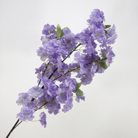 K-0094 Fournisseur de fleurs de mariage, branches de fleurs artificielles de cerisier blanches suspendues