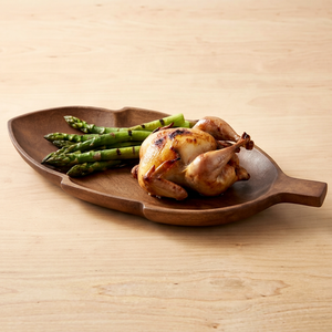 Assiette de service en bois faite à la main, design classique en bois naturel, finition polie, pour la maison, les mariages, les événements, les restaurants - Product Image 3