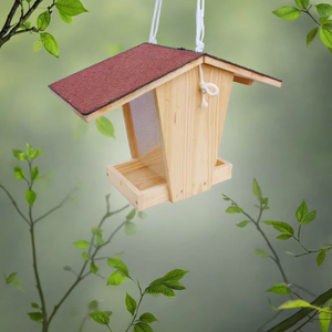 Chine usine écologique bois mangeoires à oiseaux trésors de jardin avec prix de gros asphalte bitume toit meilleure vente bols à oiseaux - Product Image 1