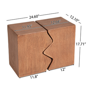Modern Side <b>Table</b> Set 2 Rectangular Outdoor/Indoor Adjustable Height <b>Console</b> <b>Table</b> Nesting End <b>Table</b> Magnesium - Product Image 2