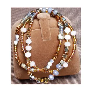 High quality zinc alloy glass charm bead bracelet women love fashion bracelet