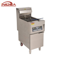 Freidora Industrial de Acero Inoxidable de Alta Calidad de 28L, 9KW, de un Solo Tazón, Comercial, Independiente, para Restaurante, con Fuente de Alimentación Eléctrica