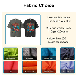 เสื้อยืดสตรีทแวร์ฮิปฮอปทรงบ็อกซี่ผ้าฝ้าย 100% คุณภาพสูงแบบสั่งทำพิเศษสำหรับผู้ชาย สไตล์วินเทจลำลองทรงหลวม เป็นมิตรกับสิ่งแวดล้อม ระบายอากาศได้ดี - Product Image 4