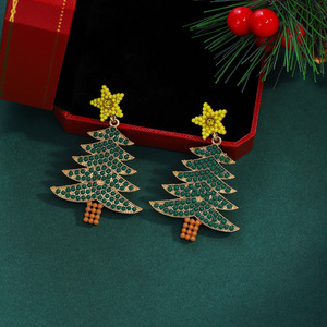 2025 nouveau noël en gros en vrac perlé boucles d'oreilles perles de rocaille bijoux vacances perle boucles d'oreilles bijoux arbre de noël boucles d'oreilles - Product Image 5