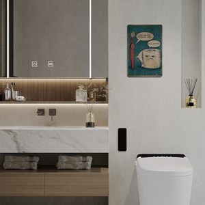 Plaque en métal rétro 20 x 30 cm avec slogan amusant « J'ai horreur de <span class=keywords><strong>mon</strong></span> travail... Ugh, viens », décoration murale et cadeau pour salle de bain et toilettes - Product Image 6
