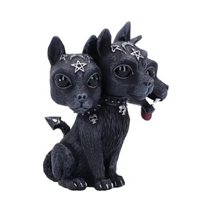 Su misura Halloween Gothic decorazione per la casa in resina artigianato tre-testa di <span class=keywords><strong>cane</strong></span> figurina con Cult Cuties Diabarkus unicorno decorazione - Product Image 5