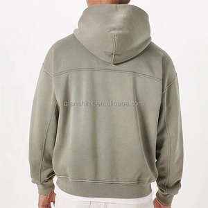 Nouveau design personnalisé de haute qualité 100% coton surdimensionné Streetwear essentiel pull en coton lourd lavé à l'acide sweat à capuche vintage - Product Image 5