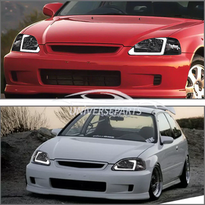 นำไปใช้กับไฟหน้ารถแอลอีดีบาร์ไฟหน้ารถอัตโนมัติ DRL สำหรับ1999-2000 Honda <span class=keywords><strong>Civic</strong></span> ไฟหน้าควันเลนส์ - Product Image 5