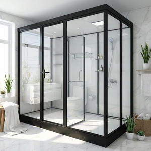 Module <span class=keywords><strong>de</strong></span> salle <span class=keywords><strong>de</strong></span> bain préfabriqué YEETE - Salle <span class=keywords><strong>de</strong></span> bain modulaire tout-<span class=keywords><strong>en</strong></span>-un avec baignoire autoportante et <span class=keywords><strong>porte</strong></span> coulissante <span class=keywords><strong>en</strong></span> <span class=keywords><strong>verre</strong></span> pour projets hôteliers et villas - Product Image 4