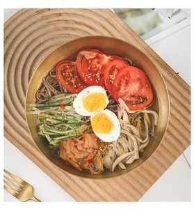 <span class=keywords><strong>Bol</strong></span> à Salade et Fruits Rond Doré de Haute Qualité en Acier Inoxydable – Récipient de Mélange pour Légumes, Cuisine et Restaurant - Product Image 5