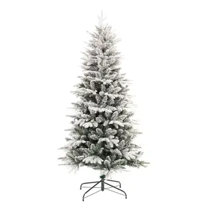 Wholesale High Quality Decorative Artificial Realistic Pe Pvc Mixed Christmas Tree With Snow