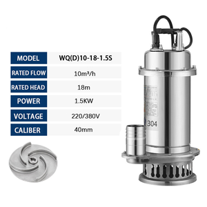 Bomba de riego eléctrica de alta presión de acero inoxidable serie QY 0.75Kw sumergible (pieza de estampado) - Product Image 3