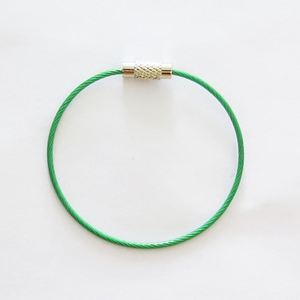 Yiwang พวงกุญแจสเตนเลสสตีลสีเขียวสายล็อคพวงกุญแจ - Product Image 5