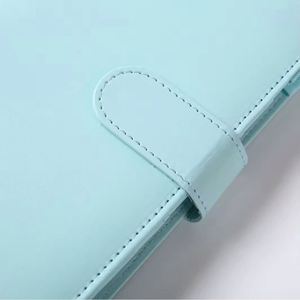 Hot Selling A6 Macaron Binder <b>Notebook</b> Hardcover Loose Leaf Journal PU Leather Cash Envelope Gift Set - Product Image 5