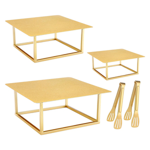 Soporte cuadrado dorado <span class=keywords><strong>para</strong></span> pastel Soporte elegante <span class=keywords><strong>para</strong></span> pastel de <span class=keywords><strong>boda</strong></span> Exhibición de mesa de postre <span class=keywords><strong>para</strong></span> fiesta de cumpleaños - Product Image 4