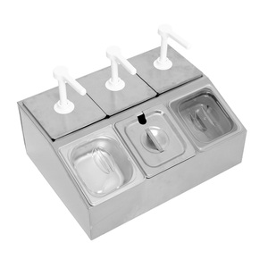 Dispensador de Condimentos de Acero Inoxidable con 3 Bombas, Equipo de Cocina, Suministros para Restaurantes, Fabricación de Acero para Cocina Comercial - Product Image 4