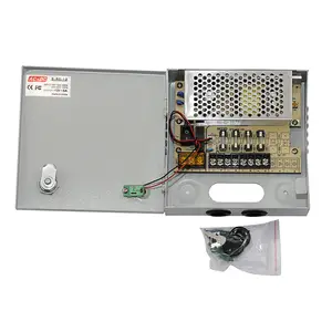 Câmera de vigilância de vídeo, 4ch port dc12v 5a cctv caixa de alimentação de comutação da fonte de alimentação para o sistema de vigilância de vídeo 4 canais entrada AC100-240V