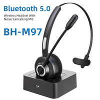 Casque sans fil pour Center d'appel, téléphone de bureau, BT 5.0, casque avec Base de charge, micro antibruit, casque USB BT