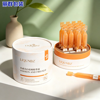 Tube d'emballage cosmétique cylindrique en papier personnalisé de luxe pour ampoules d'essence jetables, sérum visage, parfum, lotion pour la peau