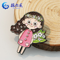 Broche de revers en alliage de zinc de haute qualité, émail souple, badge personnalisé, placage or/argent, couleurs personnalisées, motif animal de dessin animé