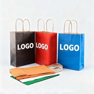 Customized 190g Cheap Colorful Kraft <b>Paper</b> Shopping Bags for Gift - Product Image 2