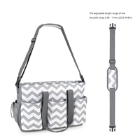 Sac de Rangement Portable Multifonctionnel pour Poussette de Voyage en Plein Air, Sac à Bandoulière Imperméable en Polyester pour Maman