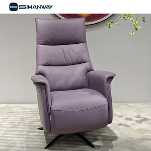 كرسي استرخاء كهربائي دوار بمقعد واحد من الجلد الأصلي بتصميم عصري مع شحن USB، متوفر بالجملة - Product Image 3