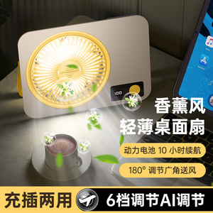 Mini Desk Fan <b>With</b> Digital Display Usb Powered Portable <b>Wall</b> Mount For Home Office Outdoor Camping - Product Image 5