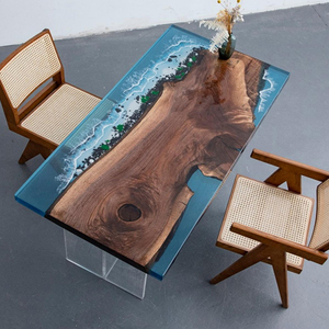 Hoa trang trí nội thất tùy chỉnh phòng khách phòng ăn bàn ăn bàn Epoxy bảng - Product Image 5