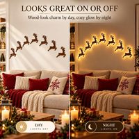 Grenzüberschreitende Neue China XLBGD888 Weihnachts-Rentier-Baum-Wanddekoration LED-Beleuchtete Atmosphärenbeleuchtung für Wohnzimmer und Feiertage