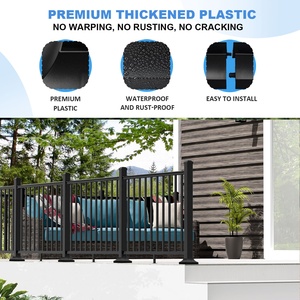 Cubierta de Base para Poste de Cerca de Plástico ABS BH-Railing, 2.5''x2.5'', Ecológica, Accesorios para Cercas Exteriores 3D - Product Image 5