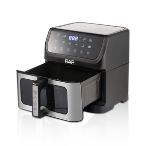Nồi chiên không dầu đa năng RAF, dễ sử dụng, dung tích lớn 10L, màn hình cảm ứng, chất liệu thép không gỉ, có thể nhìn thấy thực phẩm bên trong, dùng để nướng và chiên. - Product Image 4