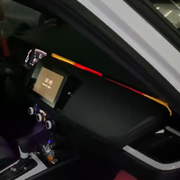Système d'éclairage ambiant dynamique TMPRO Piano Black pour Honda Fit/Jazz 2021-2025 Modes d'éclairage multiples Accessoires intérieurs automobiles