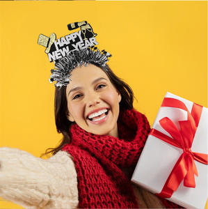HY2 2026 <span class=keywords><strong>capodanno</strong></span> festa Hairband felice anno nuovo oro nero fascia a righe <span class=keywords><strong>per</strong></span> la decorazione di eventi di <span class=keywords><strong>capodanno</strong></span> - Product Image 6