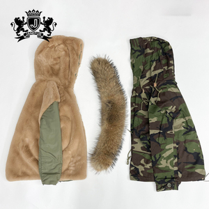 Manteau parka <span class=keywords><strong>femme</strong></span> Janefur vert kaki à capuche avec <span class=keywords><strong>grande</strong></span> garniture en fourrure, vêtements d'extérieur, doublure en fausse fourrure amovible, parka d'hiver pour <span class=keywords><strong>femme</strong></span> - Product Image 6