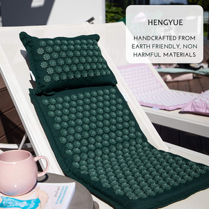 Новые экологически чистые натуральные пластиковые шипы, льняной коврик для акупрессуры с сумкой (с патентом ЕС) - Product Image 1