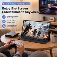 Moniteur portable 18,5 pouces 120 Hz Full HD IPS, extension d'écran d'ordinateur portable, USB C Mini HDMI, deuxième écran externe pour PC