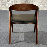 Chaises de salle à manger et de café en bois massif couleur noyer, avec accoudoirs, de haute qualité et à prix abordables, pour appartement, salle de sport, style nordique moderne