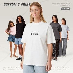 <span class=keywords><strong>T</strong></span>-<span class=keywords><strong>shirt</strong></span> Oversize Estiva di Alta Qualità per Donne, Maglietta <span class=keywords><strong>Basic</strong></span> a Maniche Corte con Logo Personalizzato, Vendita all'Ingrosso - Product Image 1