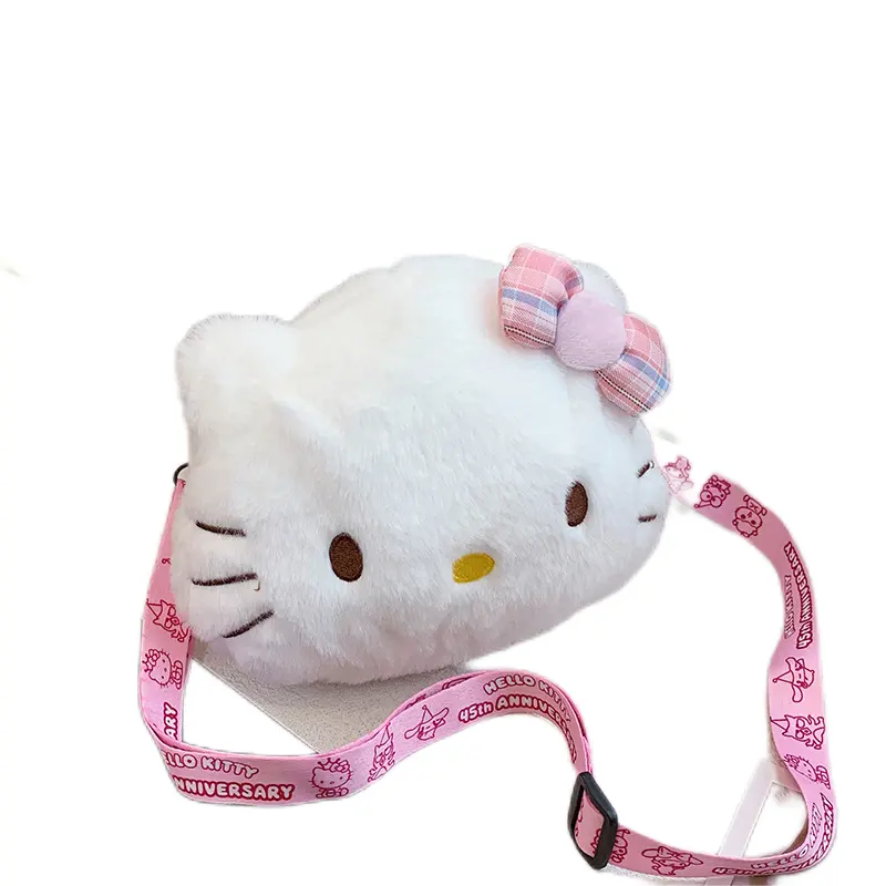 AHTEM tas ransel anak perempuan desain baru tas kurir bahu boneka kartun imut Hello Kt tas imut mewah