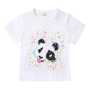 T-shirt in cotone personalizzate per bambini, a maniche corte, bianche, per maschietti e femminucce, abbigliamento estivo per bambini, unisex, per neonati, all'ingrosso - Product Image 3