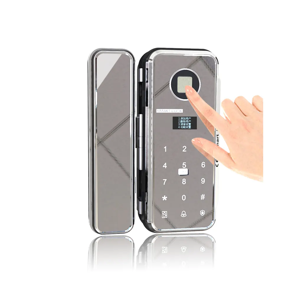 CANBO Electronic Door Lock Smart Fingerprint / IC Card / Password Access Lock Pad With Screen Display