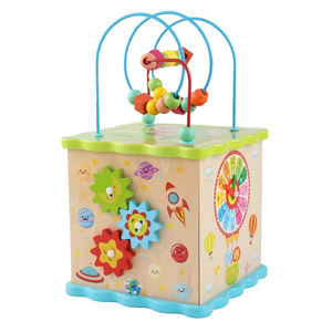 Jouet en bois pour enfants, boîte à trésors multifonctionnelle avec perles rondes, cube en bois pour le développement de l'intelligence des enfants, jouet éducatif pour enfant - Product Image 6