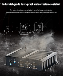 Mini PC industriel sans ventilateur MiniTree I7 7510U 10510U 4GHz 4K double écran Linux double carte réseau 6xRS232 Com 4G SIM support VESA en stock - Product Image 4