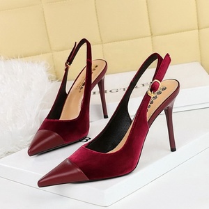 Nouveauté 2026 Sandales à talons hauts pour femmes avec bride à la cheville, bout pointu, talons aiguilles, fête, <span class=keywords><strong>bordeaux</strong></span> - Product Image 6
