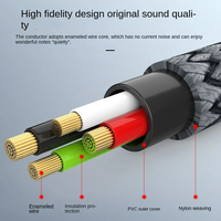 Vente en gros de connecteurs audio 3,5 mm de haute qualité personnalisés en alliage d'aluminium USB3.0 5A à charge rapide avec gaine en nylon compatibles avec les ordinateurs et les caméras